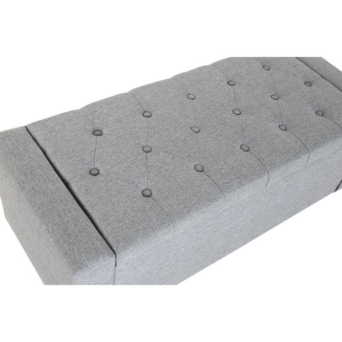 Banquette Home ESPRIT Gris clair Polyester Bois 120 X 50 X 42 CM
