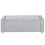Banquette Home ESPRIT Gris clair Polyester Bois 120 X 50 X 42 CM