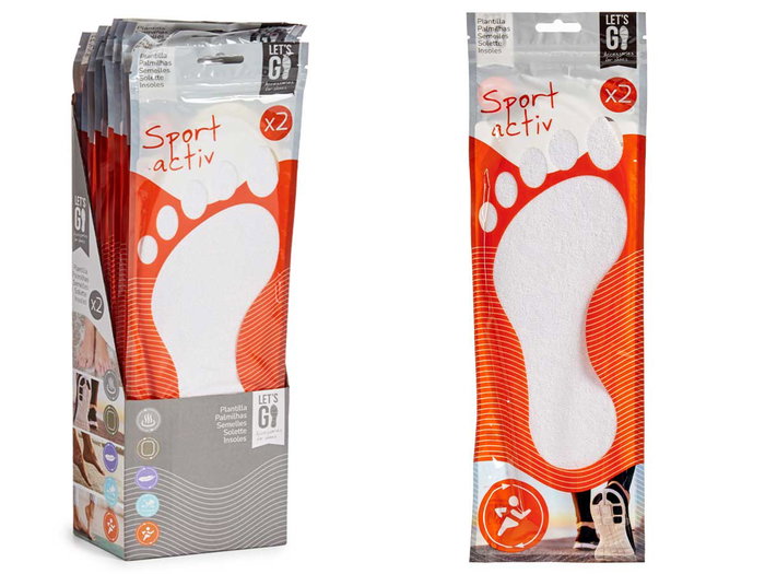 Arte Regal Plantillas Sport en plastique et coton blanc 11.5x0.5x36 cm (Set de 48)