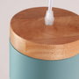 SKD Suspension Mikayla Bois Acier 1xE27 Sans Ampoule Turquoise [SKD-P1010-T]