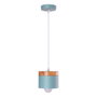 SKD Suspension Mikayla Bois Acier 1xE27 Sans Ampoule Turquoise [SKD-P1010-T]