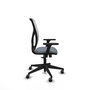 PIQUERAS Y CRESPO Chaise Motilla Synchro Gris et Blanc, Accoudoirs 3D, Sans appui-tête