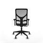 PIQUERAS Y CRESPO Chaise Motilla Synchro Gris et Blanc, Accoudoirs 3D, Sans appui-tête
