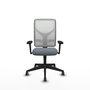 PIQUERAS Y CRESPO Chaise Motilla Synchro Gris et Blanc, Accoudoirs 3D, Sans appui-tête