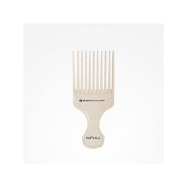Bifull Peigne Ahuecador Classique Ren Natur Couleur Sable N°10 - Peigne Biodégradable en Fibre de Blé pour Cheveux Longs et Bouclés