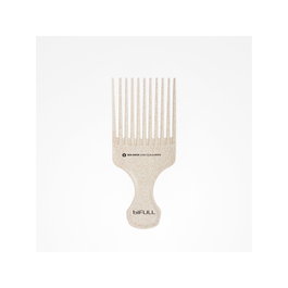 Bifull Peigne Ahuecador Classique Ren Natur Couleur Sable N°10 - Peigne Biodégradable en Fibre de Blé pour Cheveux Longs et Bouclés