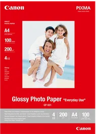 Canon Papier Photo Brillant A4 200 g/m² 100 Feuilles Usage Quotidien Haute Résolution