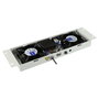 Lanview Logon RAF205BL Module de ventilation à 2 ventilateurs avec thermostat numérique blanc