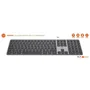 Mobility Lab Clavier Sans Fil Multi-Connexions KP430W AZERTY Windows - Triple Bluetooth 5.0/2.4 GHz USB-C - Ultra-Fin Pavé Numérique - Touches Plates - Autonomie 35 Jours