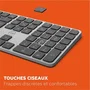 Mobility Lab Clavier Sans Fil Multi-Connexions KP430W AZERTY Windows - Triple Bluetooth 5.0/2.4 GHz USB-C - Ultra-Fin Pavé Numérique - Touches Plates - Autonomie 35 Jours