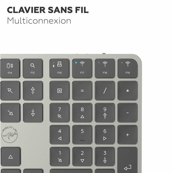 Mobility Lab KP430W Clavier sans fil AZERTY Gris Mobility Lab KP430W Clavier sans fil AZERTY Gris