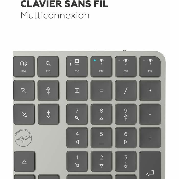 Mobility Lab KP430W Clavier sans fil AZERTY Gris Mobility Lab KP430W Clavier sans fil AZERTY Gris