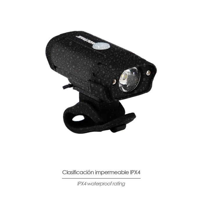 WOLFPACK LINEA PROFESIONAL Lampe LED frontale 400 Lumens pour Vélo et Trottinette