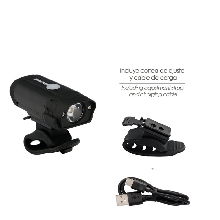 WOLFPACK LINEA PROFESIONAL Lampe LED frontale 400 Lumens pour Vélo et Trottinette