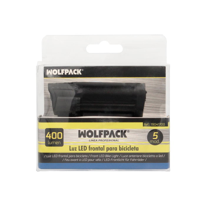 WOLFPACK LINEA PROFESIONAL Lampe LED frontale 400 Lumens pour Vélo et Trottinette