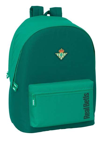 Safta Mochila Double Ordinateur Portable 15.6" USB Antidérapante pour Eau Real Betis Balompie 31x44x18 cm - Sac à Dos