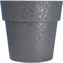 Riviera Terea - Pot de fleurs d'extérieur et d'intérieur, design sobre et élégant, diamètre 58 cm, couleur gris