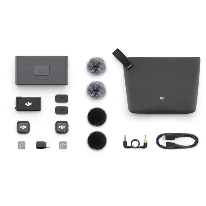 DJI Mic 3 - Kit microphone sans fil (2 émetteurs TX, 1 récepteur RX) avec recharge rapide DJI Mic 3 - Kit microphone sans fil (2 émetteurs TX, 1 récepteur RX) avec recharge rapide