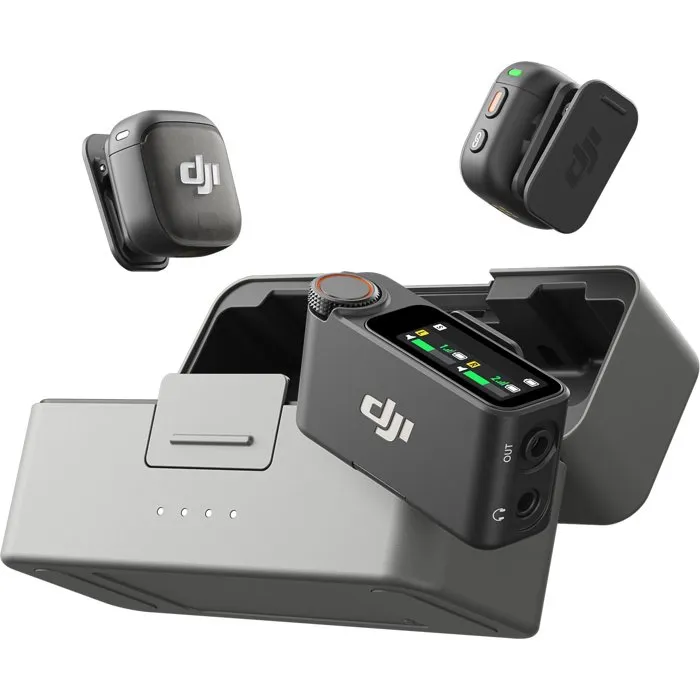 DJI Mic 3 - Kit microphone sans fil (2 émetteurs TX, 1 récepteur RX) avec recharge rapide DJI Mic 3 - Kit microphone sans fil (2 émetteurs TX, 1 récepteur RX) avec recharge rapide