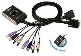Aten CS682 Commutateur KVM 2 ports DVI USB 2.0 avec audio et sélecteur de port distant - Jusqu'à 1920x1200