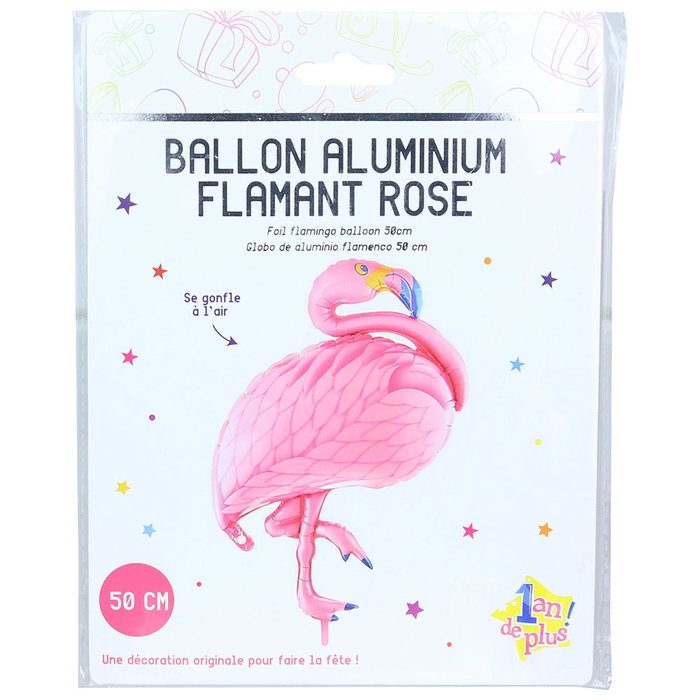 Party Time Ballon en aluminium Flamant rose Party Time Ballon en aluminium Flamant rose