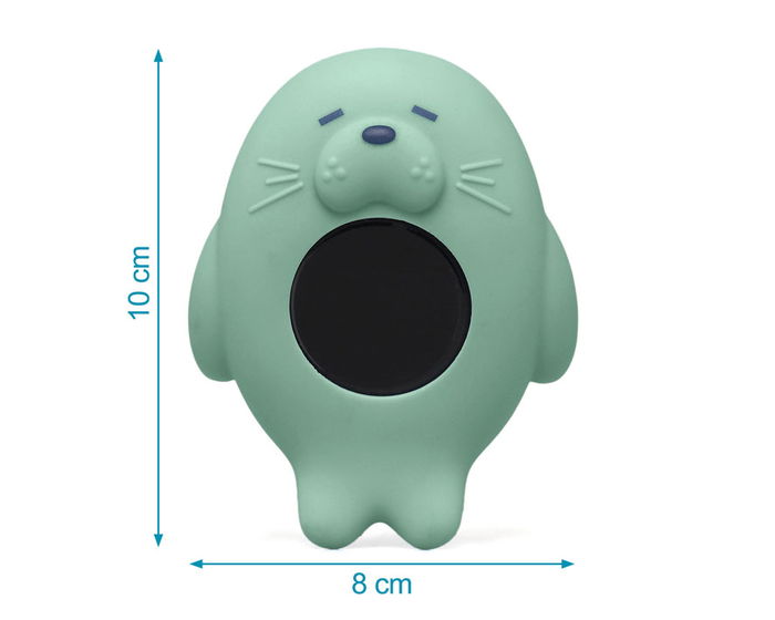 KioKids Thermomètre Digital Électrique Vert pour Bébé avec Écran LCD - Forme Animale pour Enfant Dès 4 Mois