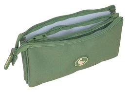 Safta Basics Triple Porte-tout en tissu vert 22x12x3 cm, pour enfants à partir de 3 ans