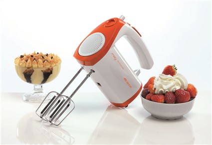 Ariete 1565/1 Batteuse pétrisseuse fixe et manuelle professionnelle Mixy - 5 vitesses avec fonction turbo, bol de 2,4 L avec 2 fouets et 2 crochets en inox