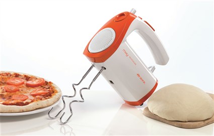 Ariete 1565/1 Batteuse pétrisseuse fixe et manuelle professionnelle Mixy - 5 vitesses avec fonction turbo, bol de 2,4 L avec 2 fouets et 2 crochets en inox