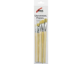 Kreul Set de 6 pinceaux plats en poils de cerda