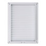 Edm Grille de ventilation rectangulaire encastrable avec moustiquaire ABS blanc 137x207mm