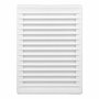 Edm Grille de ventilation rectangulaire encastrable avec moustiquaire blanc 137x207mm
