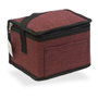 Hidalgo Sac isotherme 4,5 L style jean grenat avec bande et anse noire 20 x 15 x 15 cm