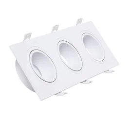 Aro Foco Downlight 3xGU10 Rectangulaire Blanco