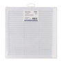 Edm Rejilla de ventilation carrée ABS blanc 250x250x7mm avec bouchons et moustiquaire