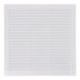 Edm Rejilla de ventilation carrée ABS blanc 250x250x7mm avec bouchons et moustiquaire