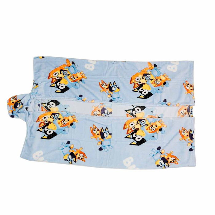 MOOSE Couverture à capuche Bluey avec motifs corail - 120x150 cm