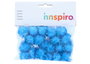 Innspiro Pompons brillants bleus 25mm 20u