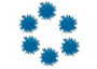 Innspiro Pompons brillants bleus 25mm 20u