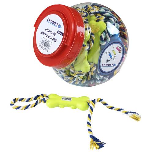 Ekomet Expositor de 35 jouets pour chien de type corde
