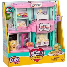 Little Live Pets - Mama Surprise - Clinique vétérinaire pour chien, jeu avec accessoires inclus, naissance magique, ascenseur, baignoire, échographe - À partir de 5 ans