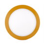 Plafonnier LED circulaire jaune 18 W, 1 800 lm, 2 700 K