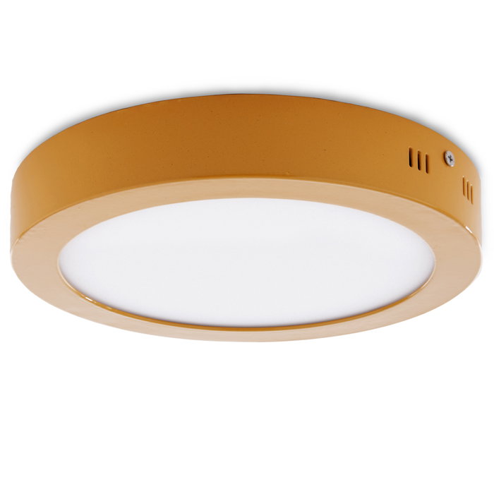 Plafonnier LED circulaire jaune 18 W, 1 800 lm, 2 700 K