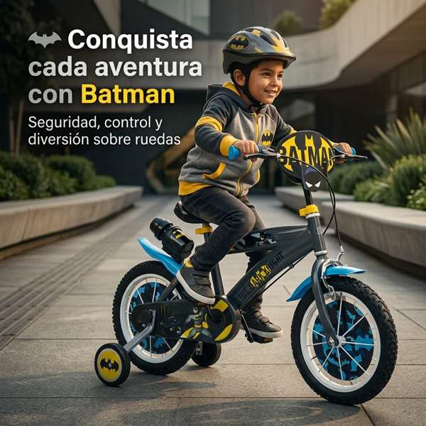 Toimsa Bicicleta Batman - Vélo enfant 14" pour 4 à 6 ans - Noir Toimsa Bicicleta Batman - Vélo enfant 14" pour 4 à 6 ans - Noir