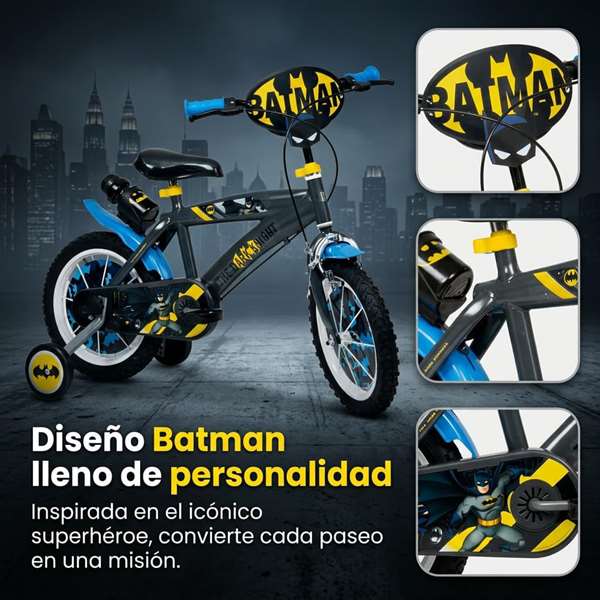 Toimsa Bicicleta Batman - Vélo enfant 14" pour 4 à 6 ans - Noir Toimsa Bicicleta Batman - Vélo enfant 14" pour 4 à 6 ans - Noir