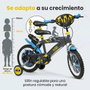 Toimsa Bicicleta Batman - Vélo enfant 14" pour 4 à 6 ans - Noir