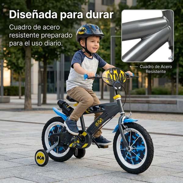 Toimsa Bicicleta Batman - Vélo enfant 14" pour 4 à 6 ans - Noir Toimsa Bicicleta Batman - Vélo enfant 14" pour 4 à 6 ans - Noir