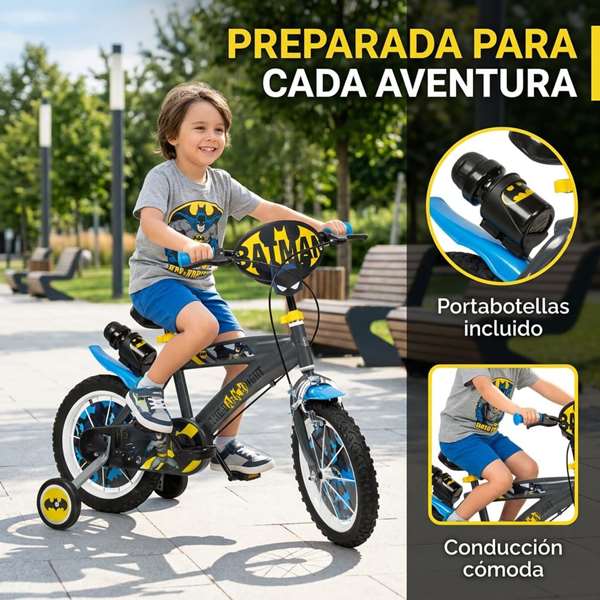 Toimsa Bicicleta Batman - Vélo enfant 14" pour 4 à 6 ans - Noir Toimsa Bicicleta Batman - Vélo enfant 14" pour 4 à 6 ans - Noir