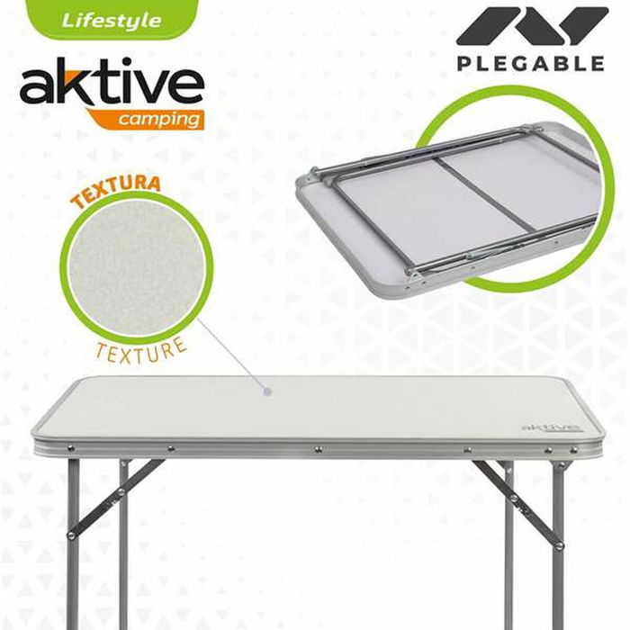 Table Piable Aktive Blanc Acier Bois MDF 80 x 60 x 70 cm Table Piable Aktive Blanc Acier Bois MDF 80 x 60 x 70 cm