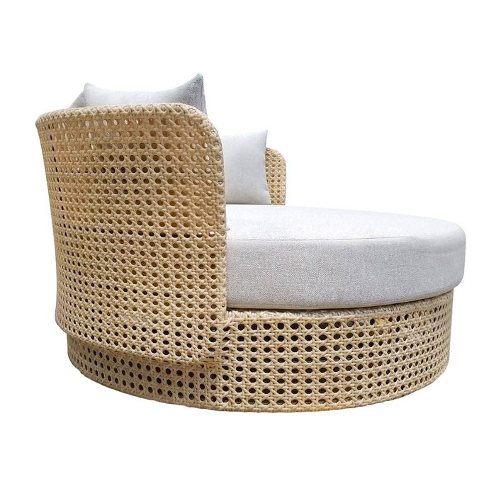 BigBuy Outdoor Lit de jardin Niva Blanc Marron